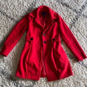 Forever 21 red girls pea coat. Size small